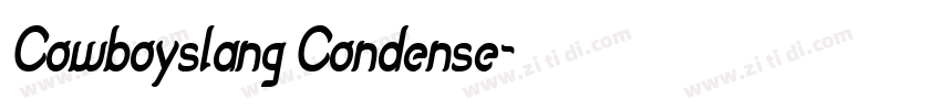 Cowboyslang Condense字体转换 Cowboyslang Condense字体转换